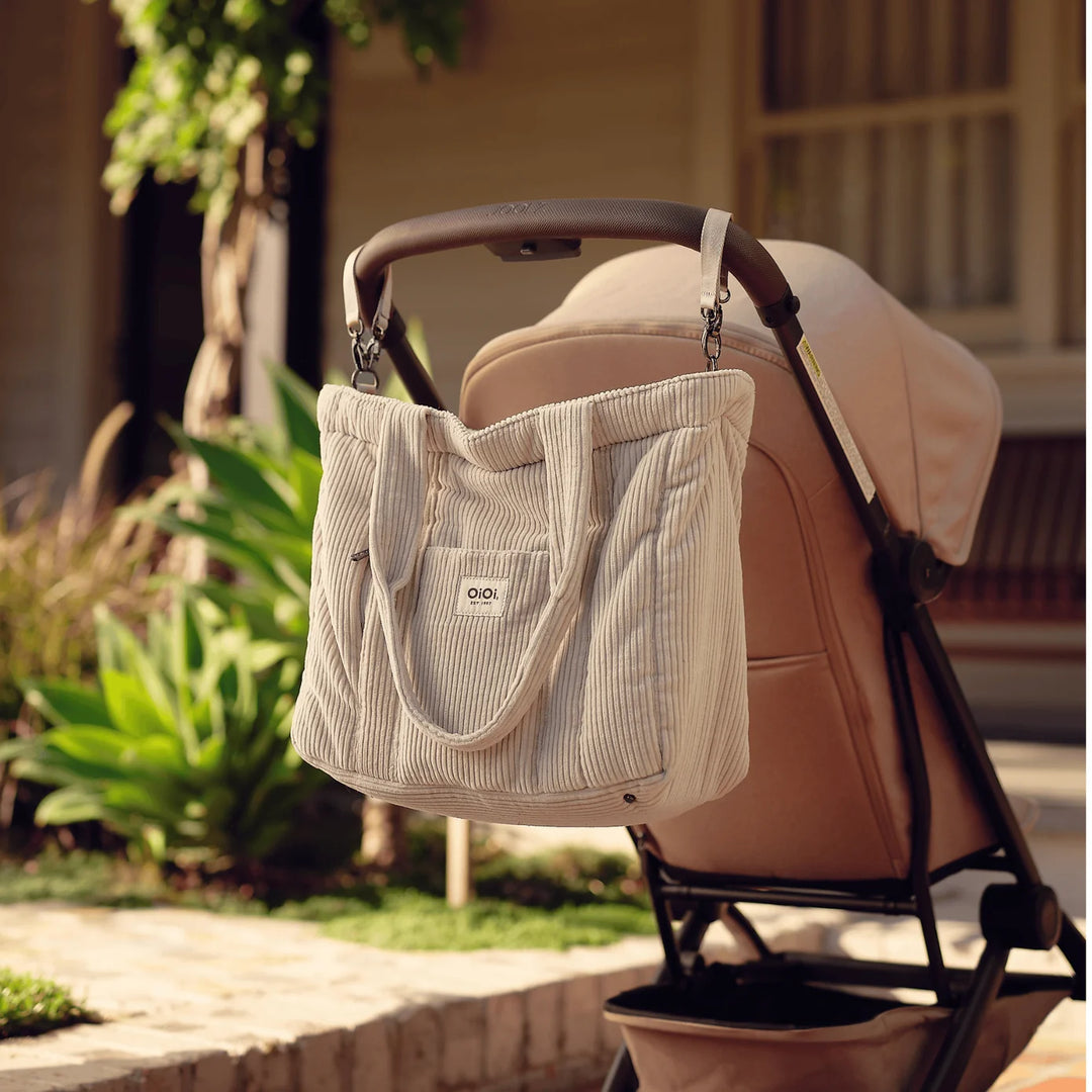 OiOi Everyday Tote - Cream Corduroy