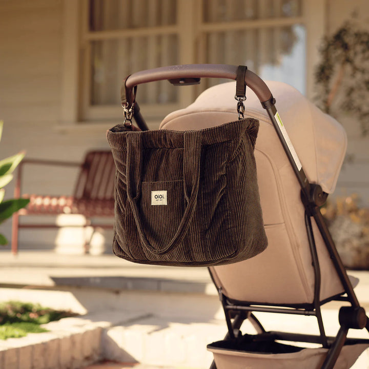 OiOi Everyday Tote - Chocolate Brown Corduroy