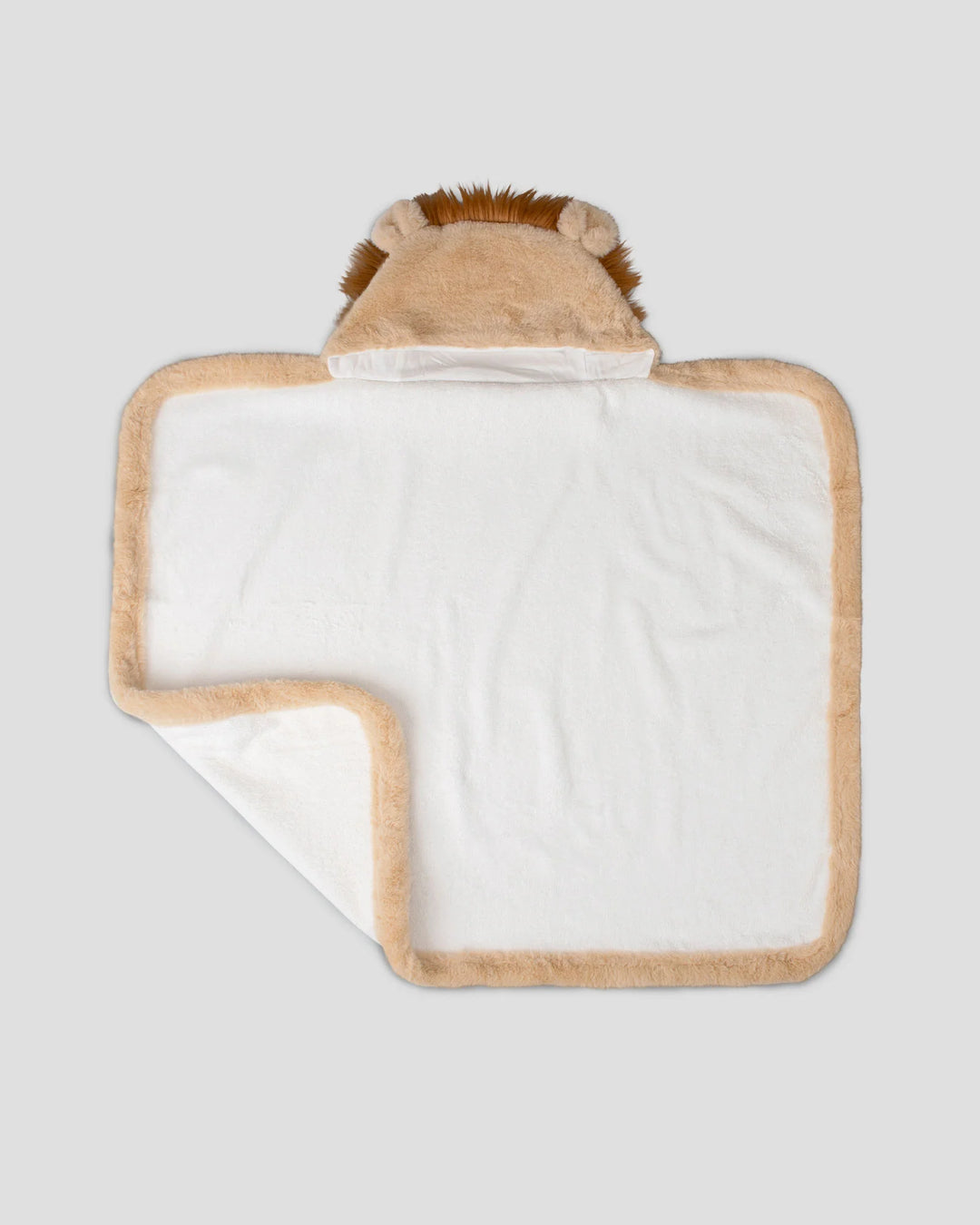 Little Linen Baby Plush Hooded Towel - Savanna Lion