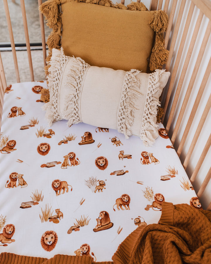 Fitted Cot Sheet Lion