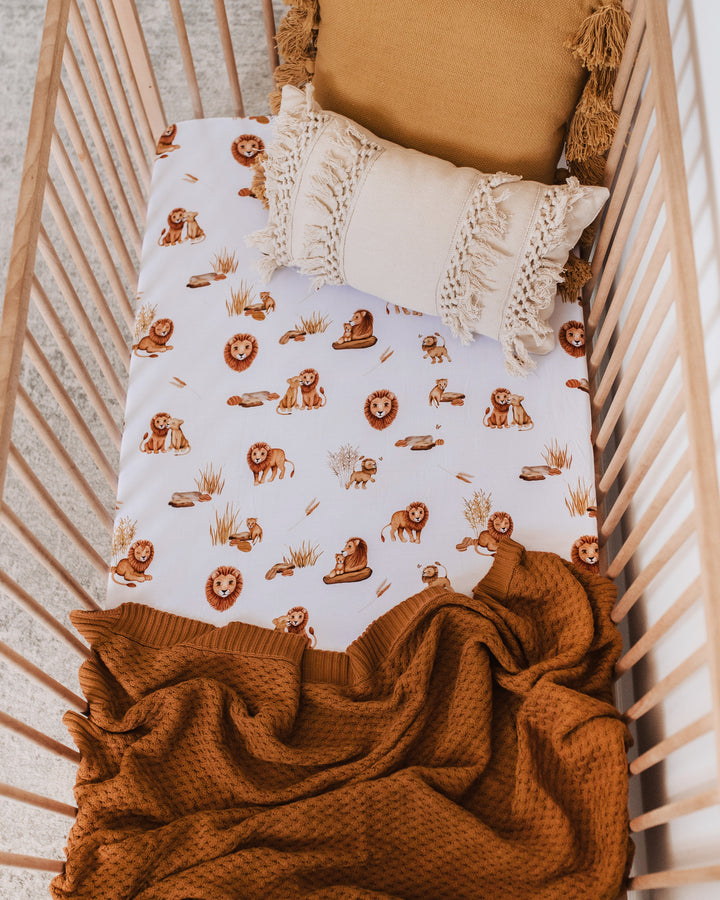 Fitted Cot Sheet Lion
