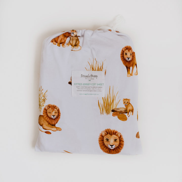 Fitted Cot Sheet Lion