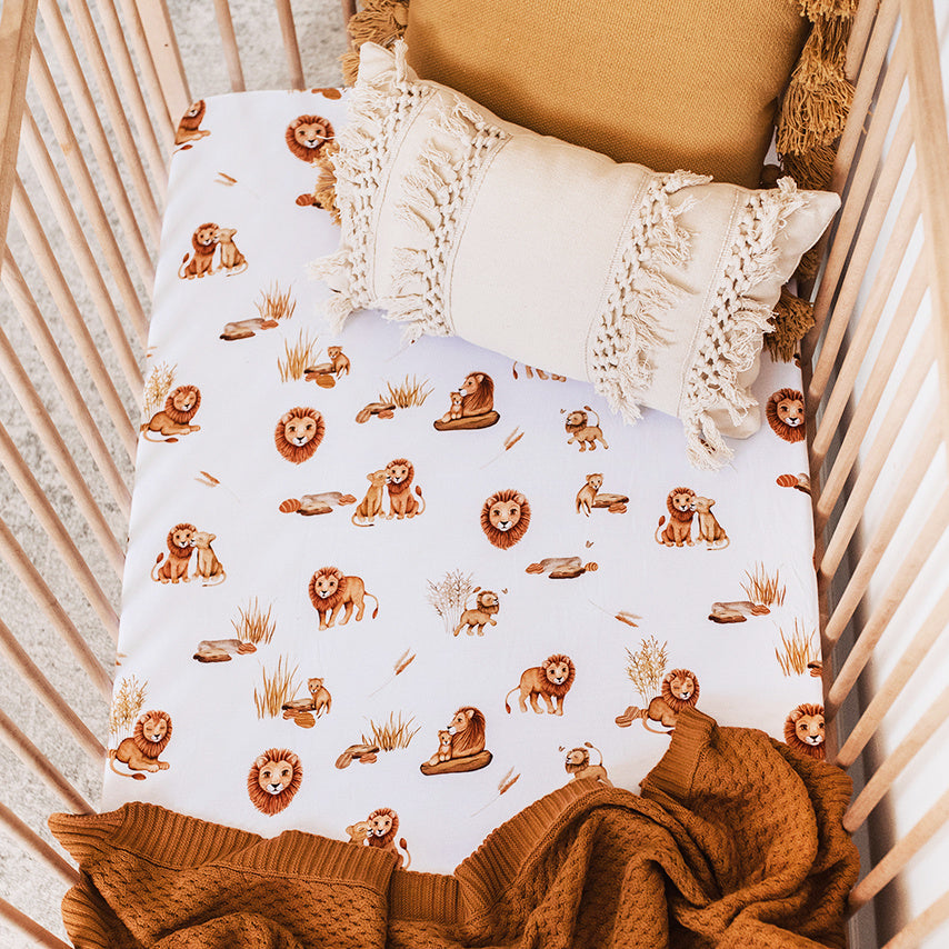 Fitted Cot Sheet Lion