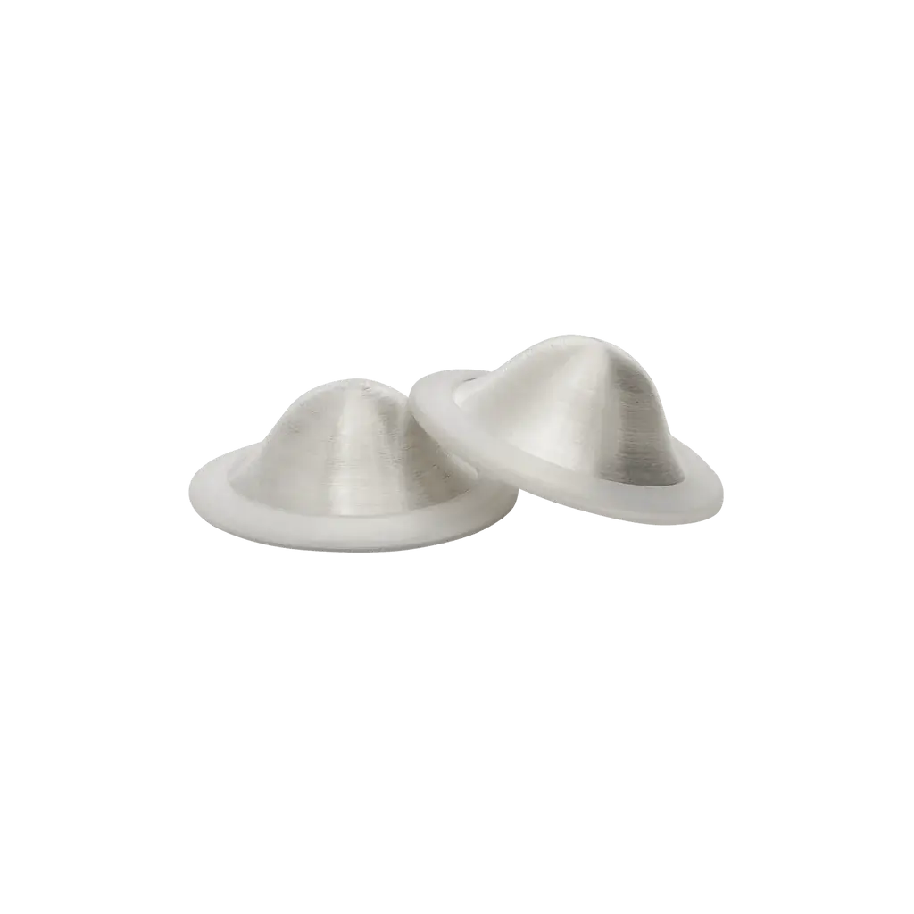 NEW BEGINNINGS SILVER NURSING CUPS 55mm (L) 2pk