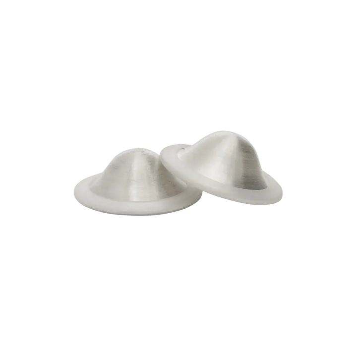 NEW BEGINNINGS SILVER NURSING CUPS 55mm (L) 2pk