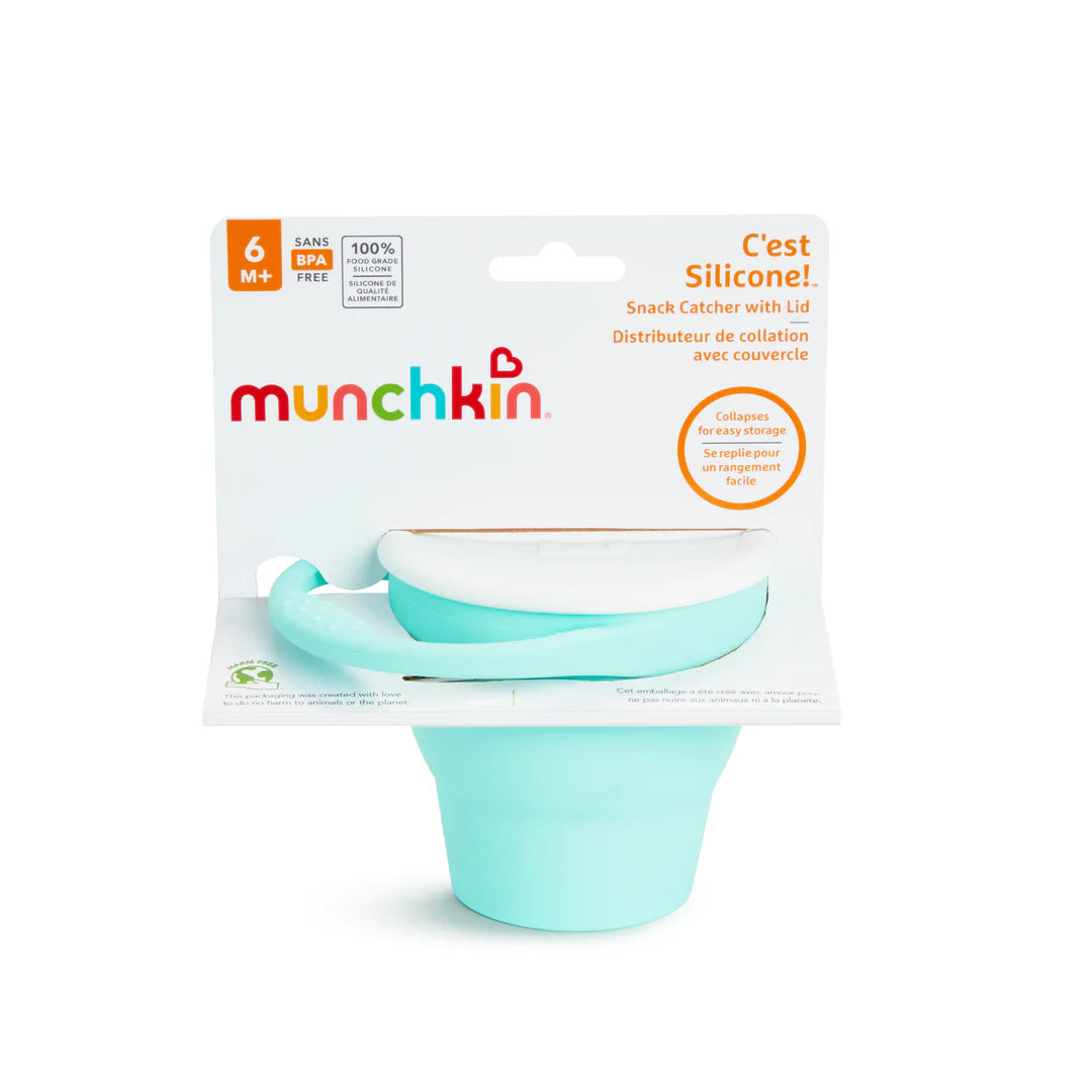 Munchkin C’est Silicone Snack Catcher w/ Lid (Mint)