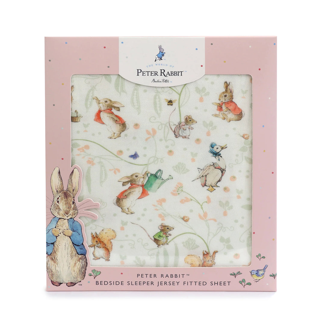 Bubba Blue Flopsy Mopsy & Cottontail Co Sleeper/Bedside Sleeper Fitted Sheet