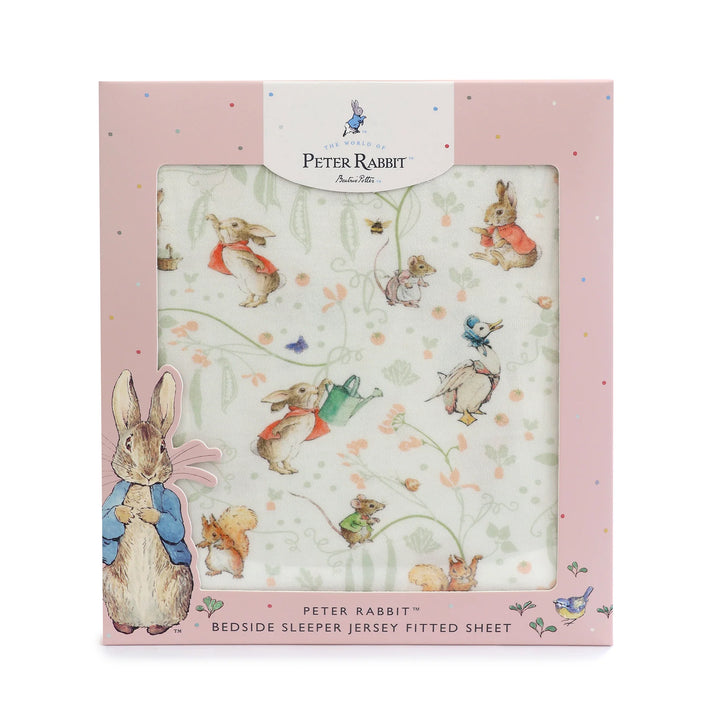 Bubba Blue Flopsy Mopsy & Cottontail Co Sleeper/Bedside Sleeper Fitted Sheet