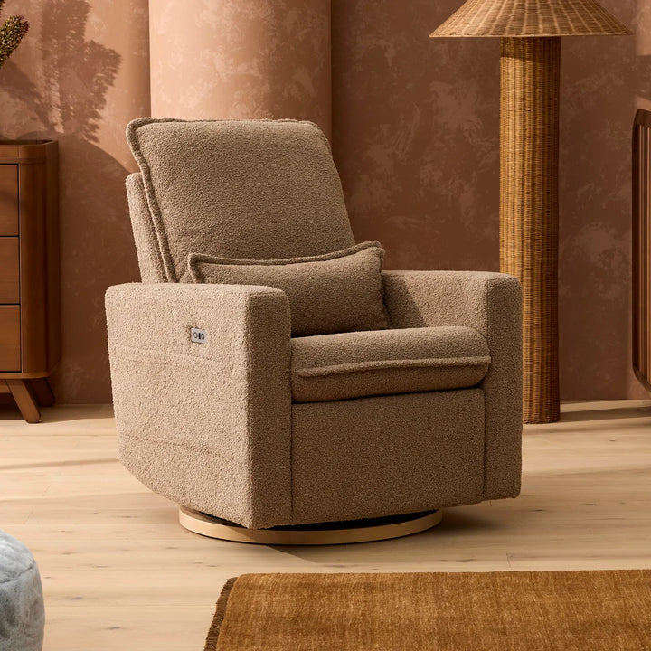 Il Tutto Frankie Electric Recliner/Glider Chair - Mocha Teddy