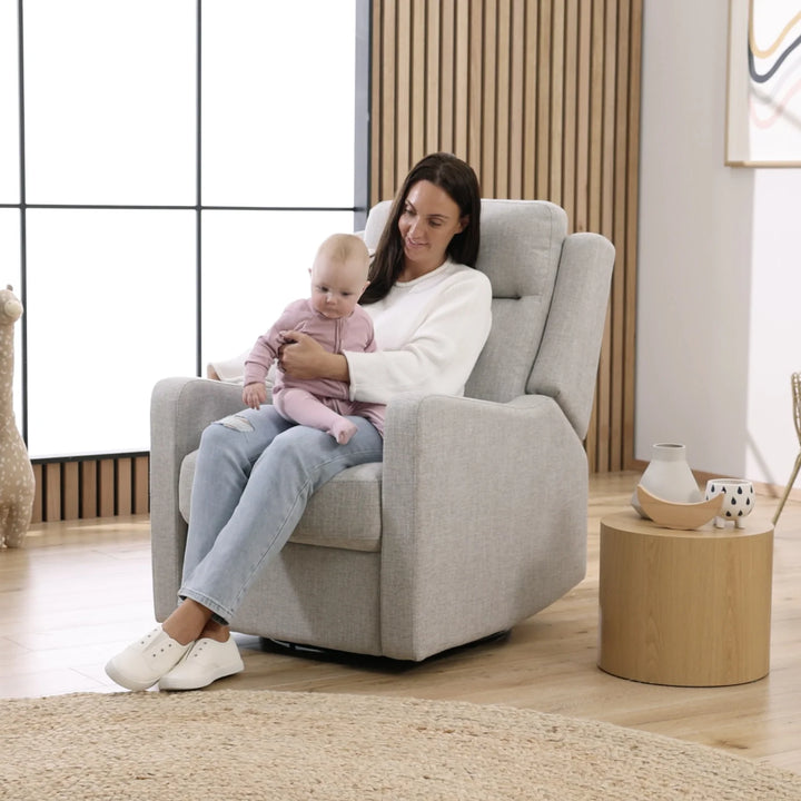Il Tutto Henry Recliner Glider Chair in Pure Grey