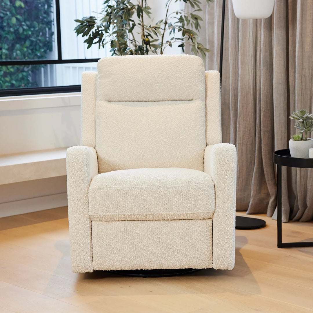 Il Tutto Henry Recliner Glider Chair in Vanilla Bouclé