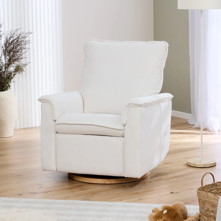 Il Tutto Louie Electric Recliner Glider Nursery Chair in Coconut Corduroy