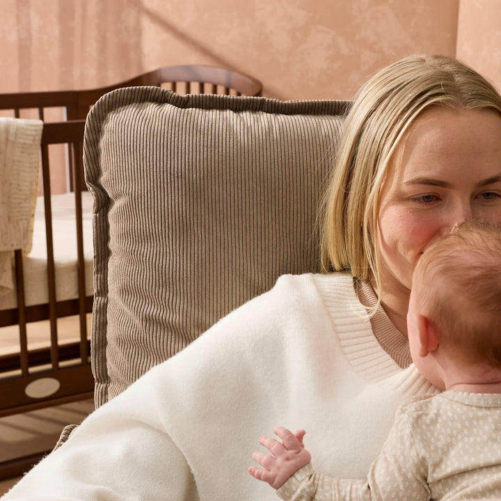 Il Tutto Louie Electric Recliner Glider Nursery Chair in Mocha Corduroy