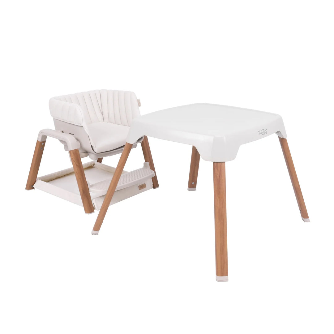 iL Tutto Nova Evolutionary High Chair in Scandi Walnut and Ecru