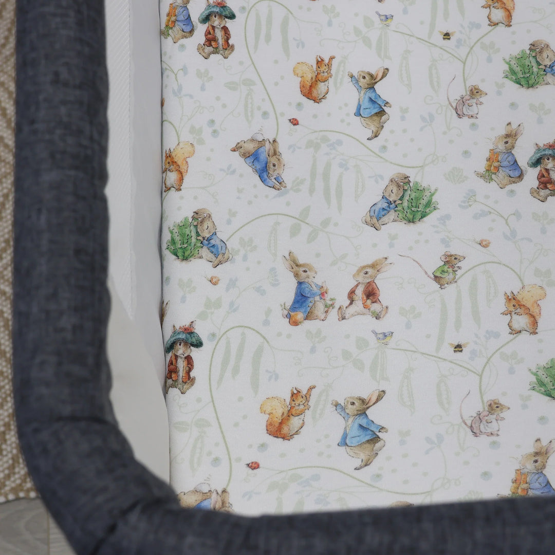 Bubba Blue Peter Rabbit & Benjamin Bunny Co Sleeper/Bedside Sleeper Fitted Sheet