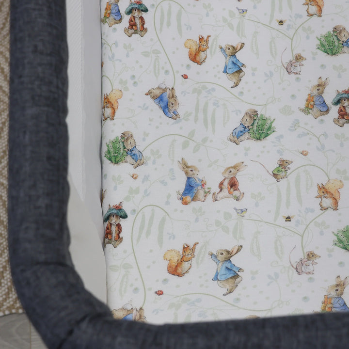 Bubba Blue Peter Rabbit & Benjamin Bunny Co Sleeper/Bedside Sleeper Fitted Sheet