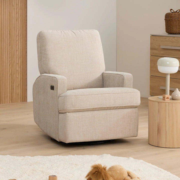 Il Tutto Quinn Electric Recliner Glider Chair with USB in Latté