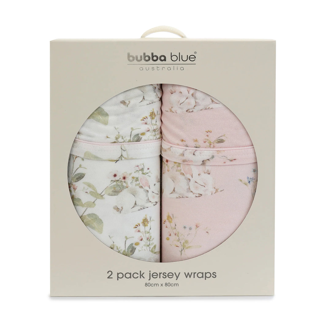 Bubba Blue Sleeping Bunny 2pk Jersey Wraps