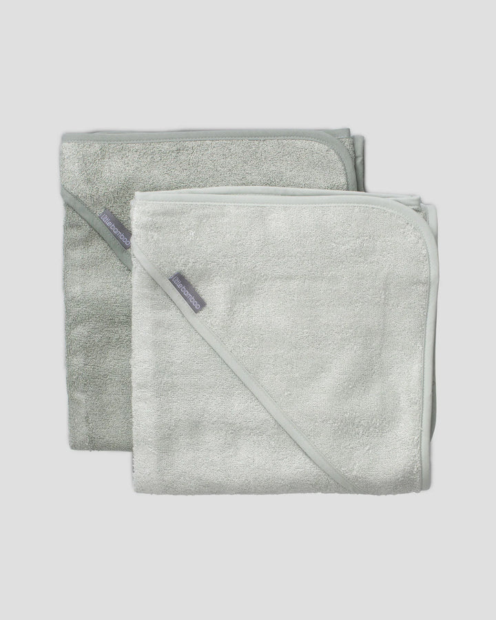 Little Bamboo Baby Hooded Towels 2PK - Turtle Bay
