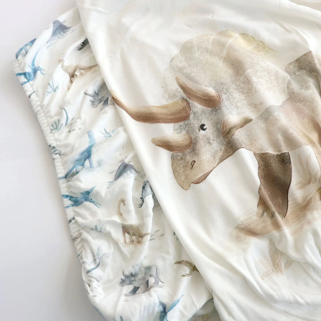 Bubba Blue Jurassic Bamboo 2pk Jersey Co Sleeper/Bedside Sleeper Fitted Sheets