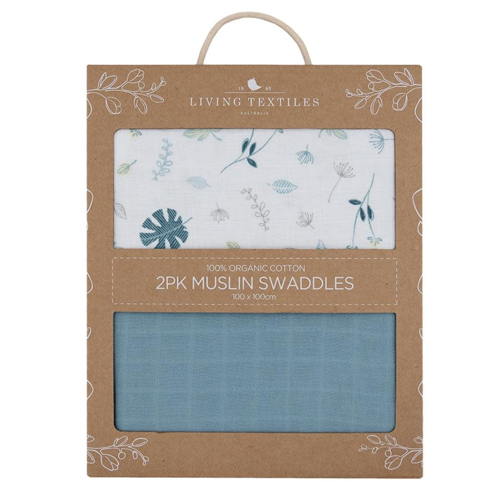 ORGANIC MUSLIN 2-PACK SWADDLE WRAPS