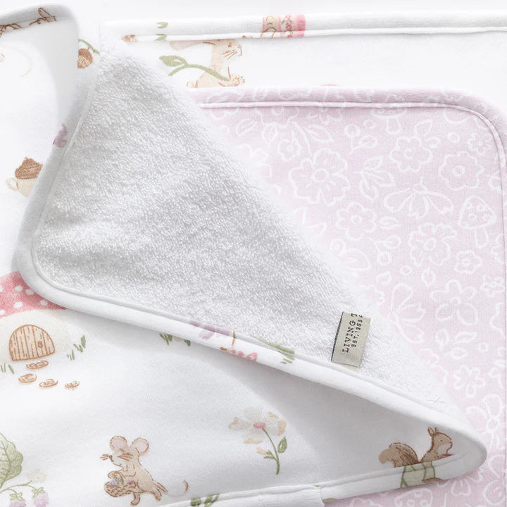 Living Textiles Organic Wash Cloths 3 Pack - Whimsical Wonderland