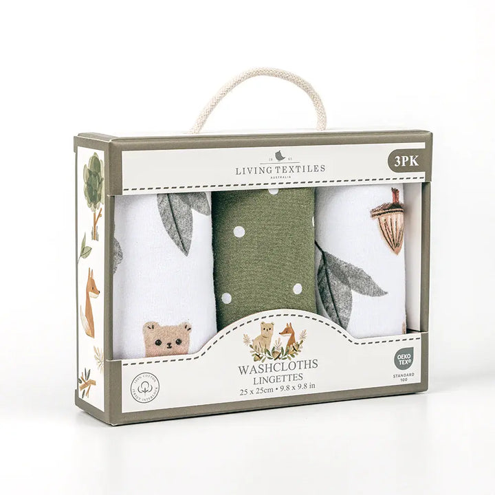 Living Textiles 3pk Washcloths - Forest Retreat