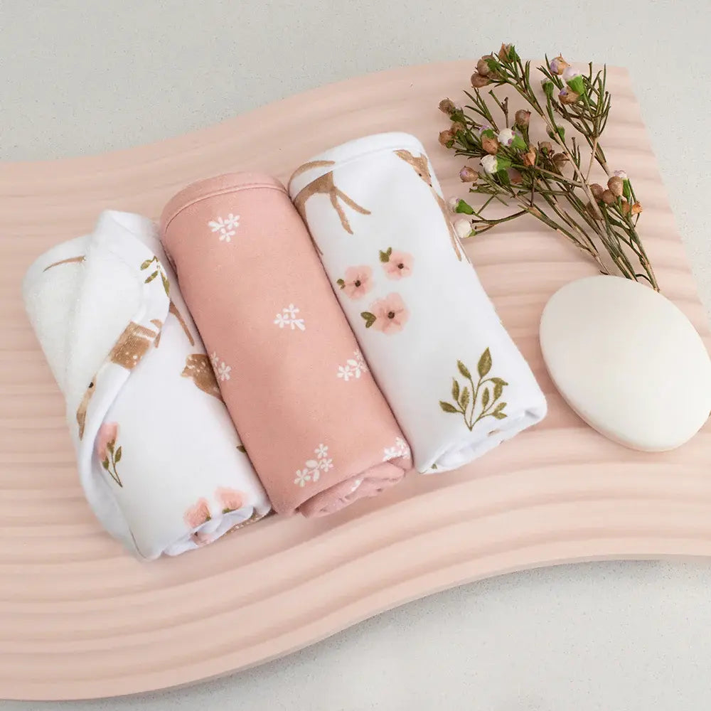 Living Textiles 3pk Wash Cloths - Sophia's Garden