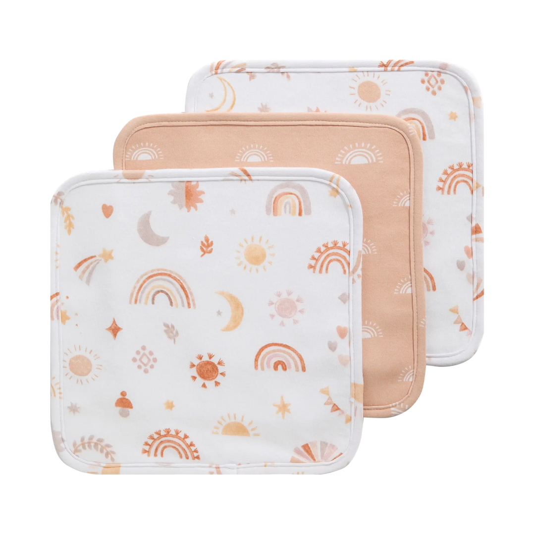 Living Textiles 3 Pack Wash cloths - Bohemian Bliss