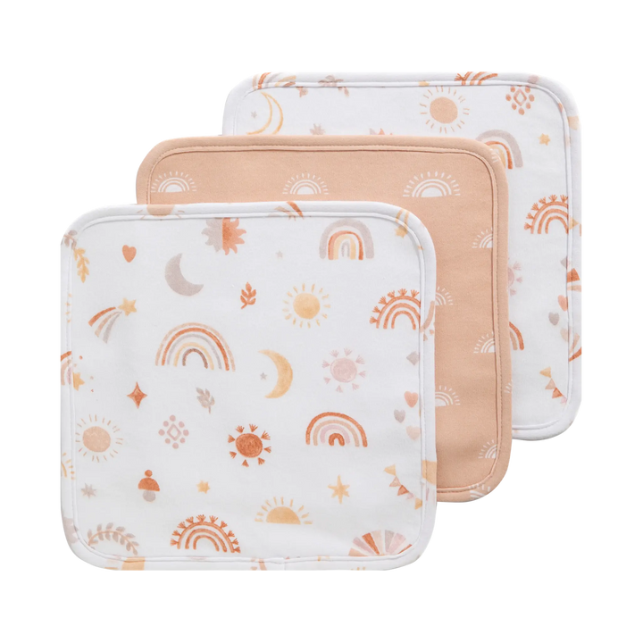 Living Textiles 3 Pack Wash cloths - Bohemian Bliss