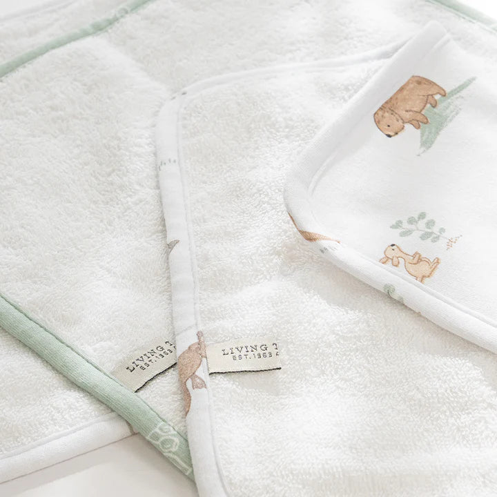Living Textiles 3 Pack Organic Wash Cloths - Australiana