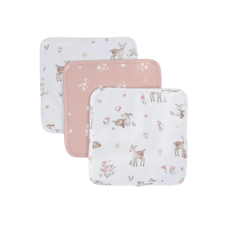 Living Textiles 3 Pack Wash Cloths - Fawn Fables