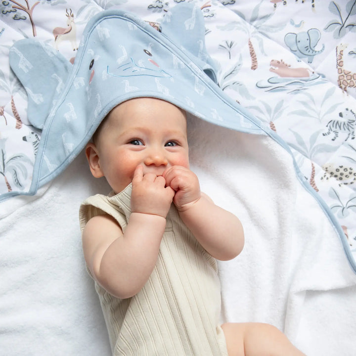 Living Textiles  Hooded Towel- Elephant Wild Safari