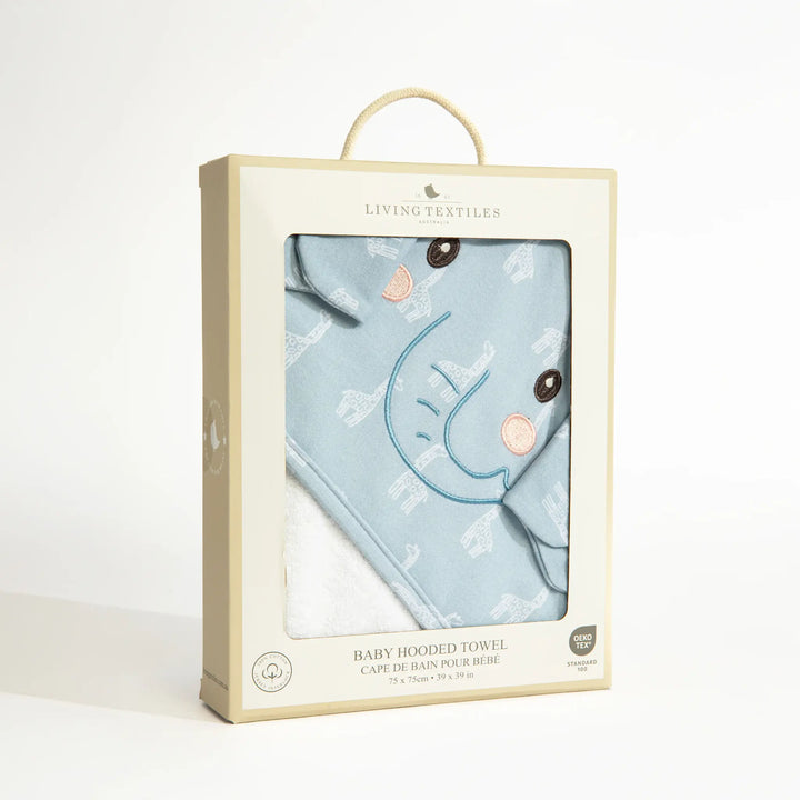 Living Textiles  Hooded Towel- Elephant Wild Safari