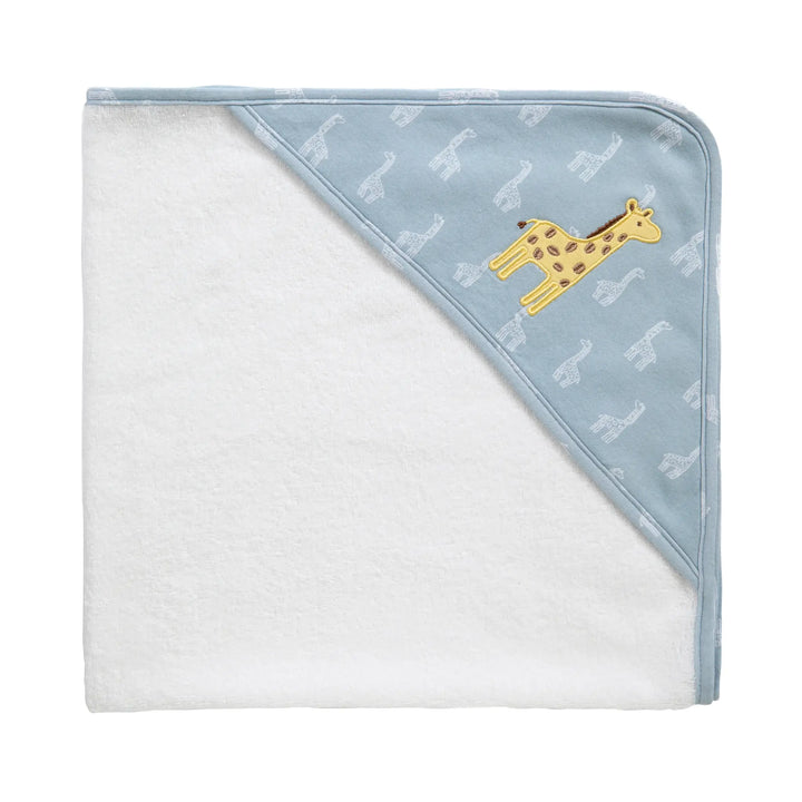 Living Textiles Hooded Towel- Giraffe Applique Wild Safari