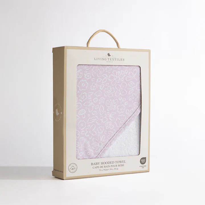 Living Textiles Organic Hooded Towel - Whimsical Wonderland