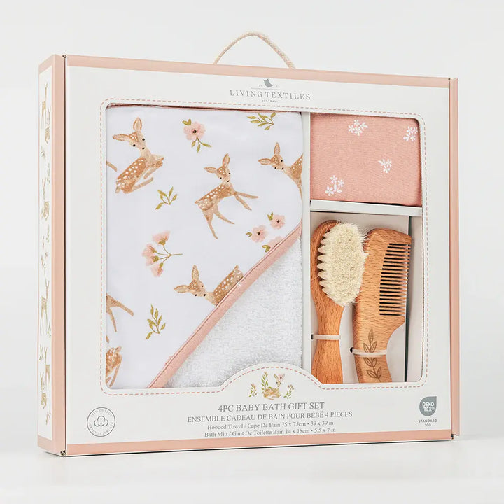 Living Textiles 4pc Baby Bath Gift Set - Sophia's Garden