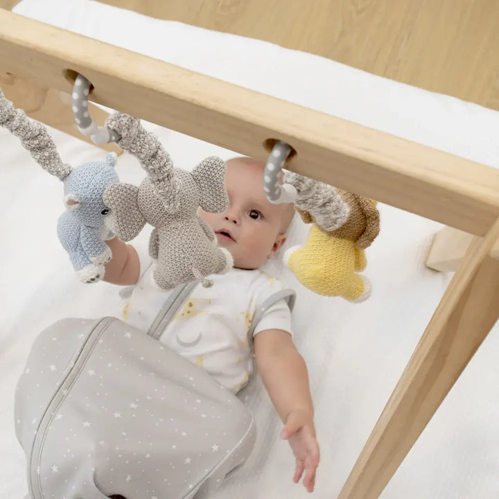 Living Textiles 2pk Stroller Toys - Elephant & Hippo