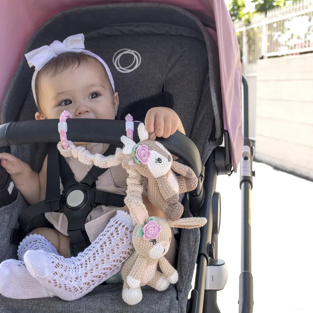 Living Textiles 2pk Stroller Toys - Fawn & Bunny