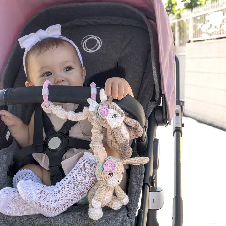 Living Textiles 2pk Stroller Toys - Fawn & Bunny