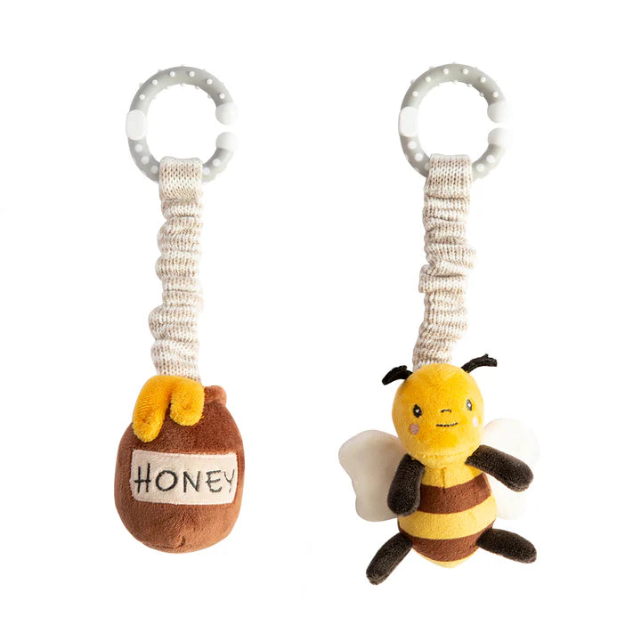 Living Textiles 2pk Stroller Toy - Bee & Honey Pot