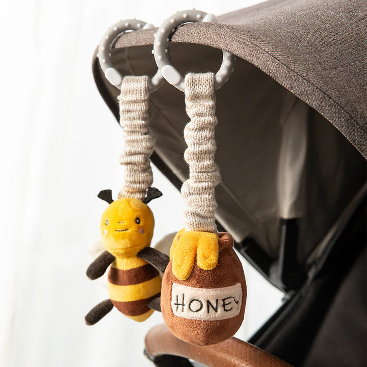 Living Textiles 2pk Stroller Toy - Bee & Honey Pot