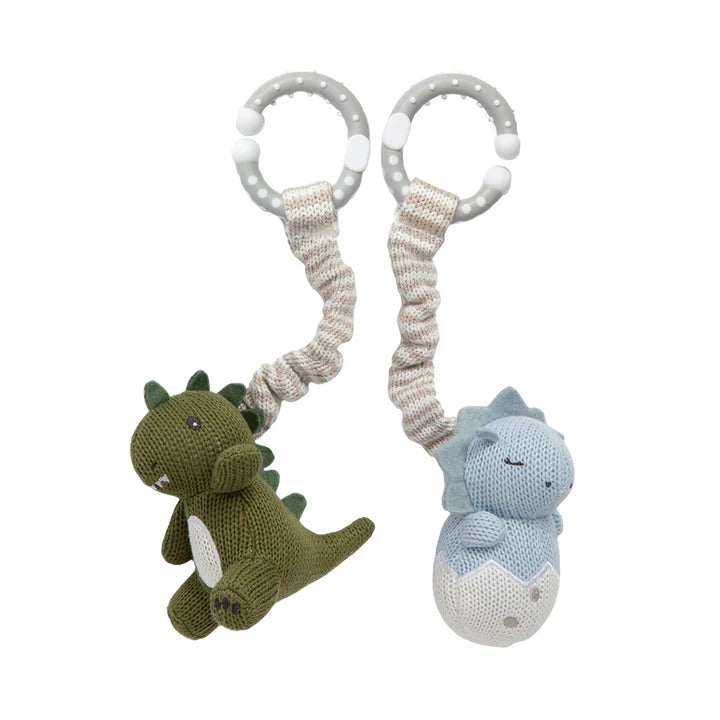 Living Textiles 2pk Stroller Toy - Dinosaurs
