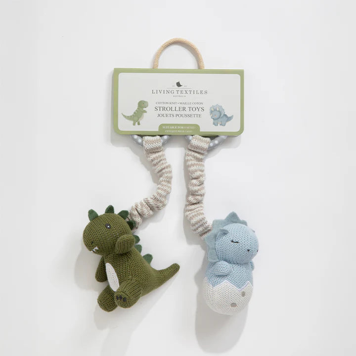 Living Textiles 2pk Stroller Toy - Dinosaurs