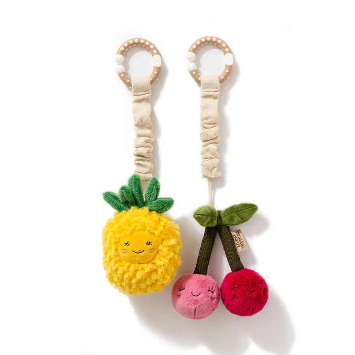 Living Textiles 2 Pack Mini Market Brunch Stroller Toys - Pineapple & Cherries