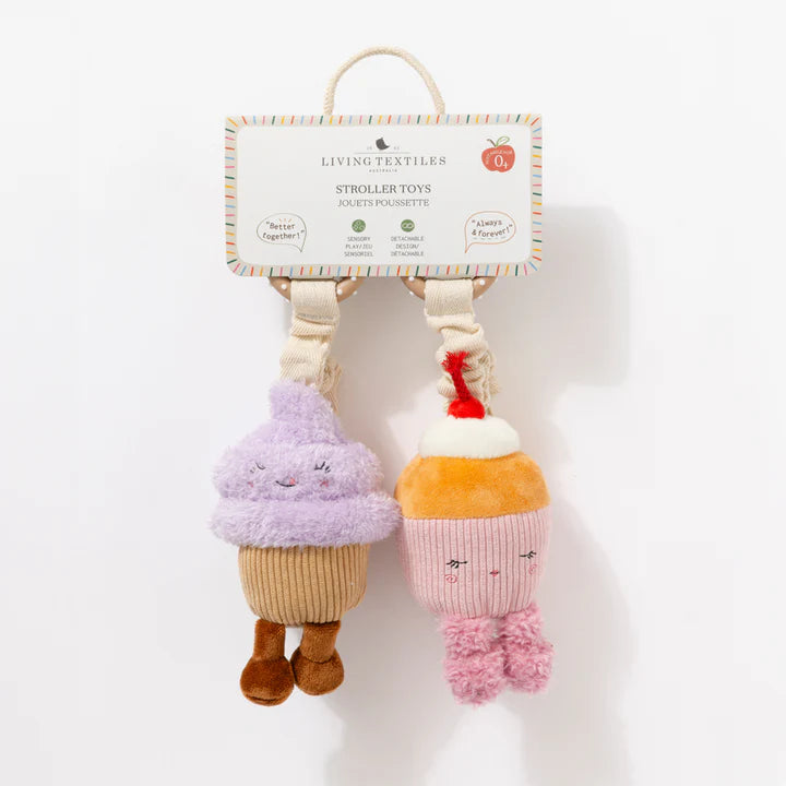 Living Textiles 2 Pack Mini Market Brunch Stroller Toys - Ice Cream & Cupcake