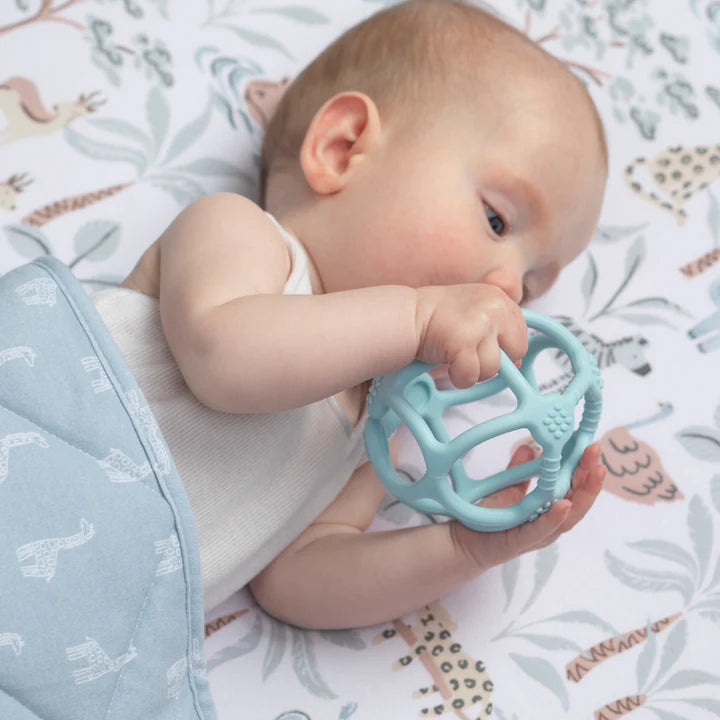 Playground Silicone Teething Ball - Light Blue