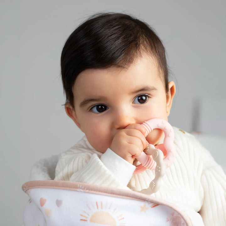 Playground Silicone Bunny Teether - Pink