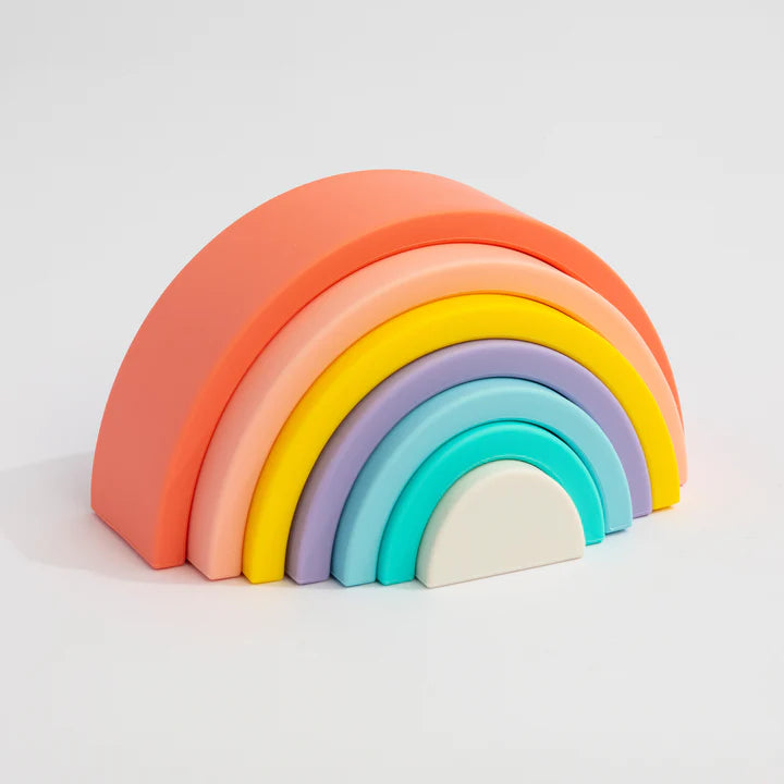 Living Textiles Silicone Rainbow Stacker - Sorbet