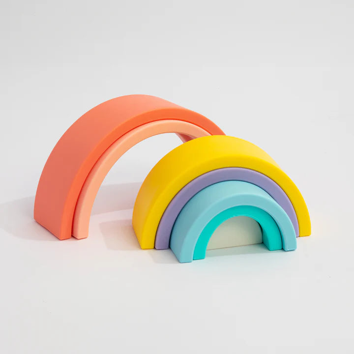 Living Textiles Silicone Rainbow Stacker - Sorbet